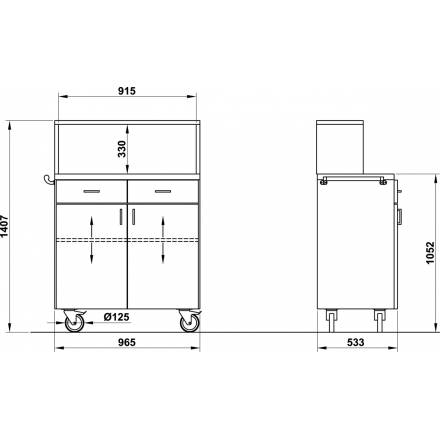 Vaisselier POLAR 2AL  Dessertes/vaisseliers extérieur