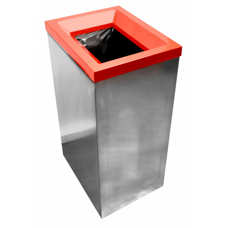 90L stainless steel waste bin on wheels L2G Stainless steel garbage cans