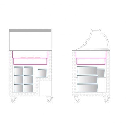 copy of Vitrine à crèmes glacées BRIO 170L TEFCOLD Ice cream cabinets