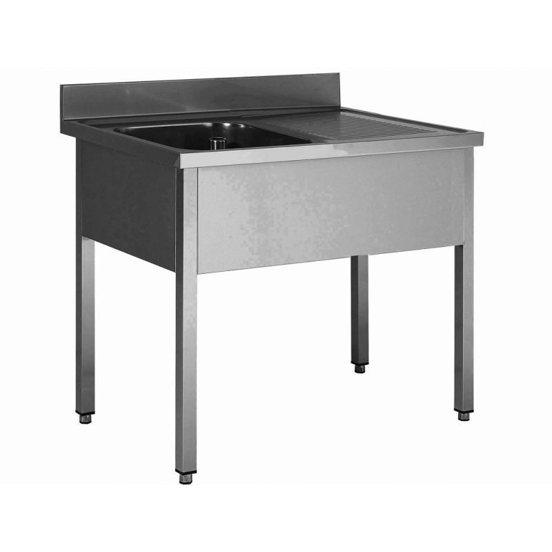 Plonge inox BUDGET | 1 bac avec égouttoir  Plonges inox