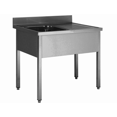 Plonge inox BUDGET | 1 bac avec égouttoir  Plonges inox