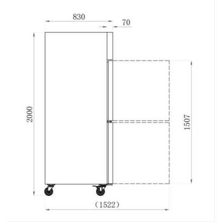 Armoire négative GN2/1 1400L | AA14PNNM AFI COLLIN LUCY Armoires négatives verticales