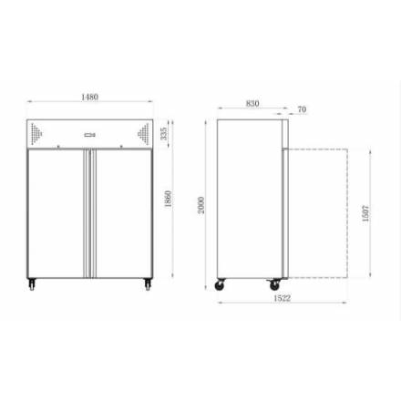 Armoire positive GN2/1 1400L AFI COLLIN LUCY Froid
