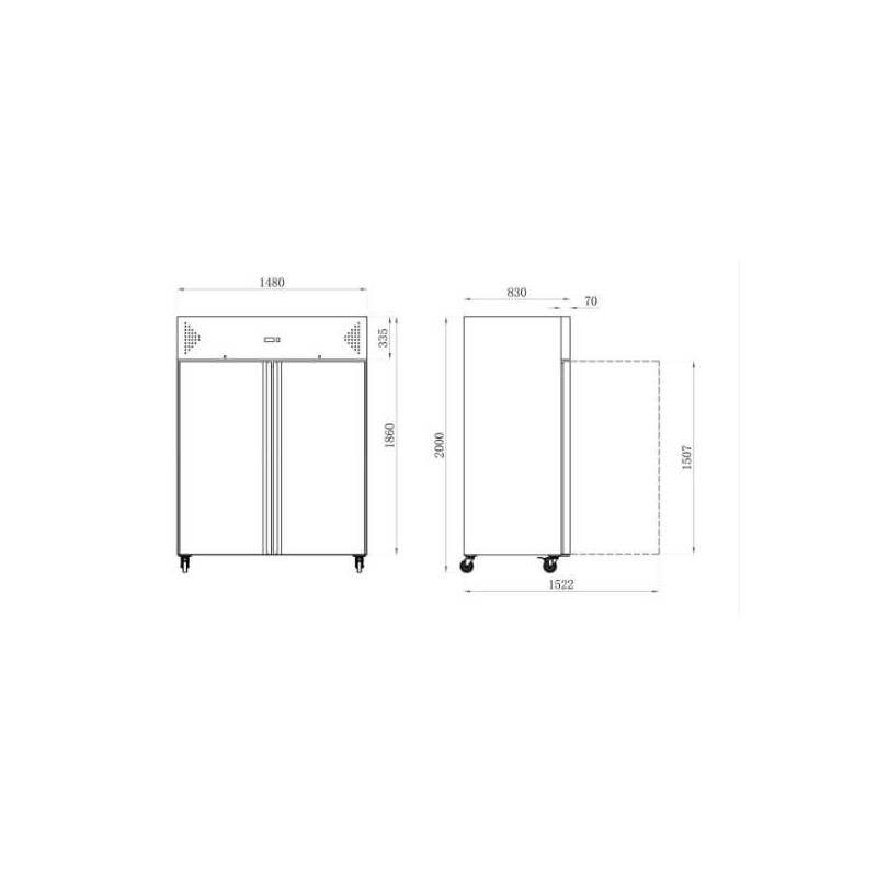 Armoire positive GN2/1 1400L AFI COLLIN LUCY Froid