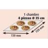 Four à pizza 4 pizzas ø35cm | Série XL GAZ PRISMAFOOD Fours à pizza