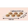 Four à pizza 6 pizzas ø35cm | Série XL GAZ PRISMAFOOD Fours à pizza