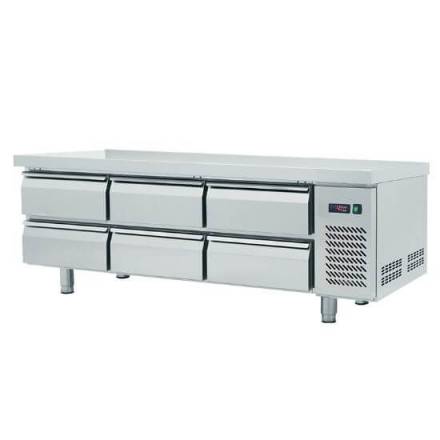 Soubassement réfrigéré | 6 tiroirs AFI COLLIN LUCY Soubassements réfrigérés