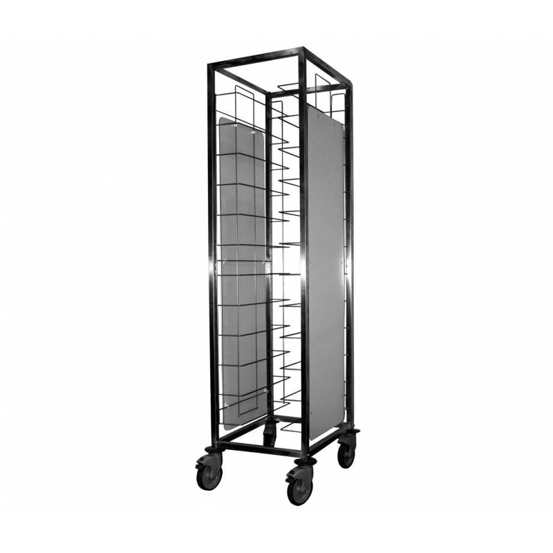 Welded clearance trolley | 2x12 level | with side panels L2G Stainless steel transport ladders