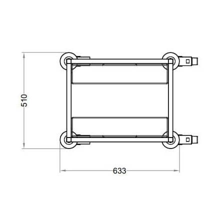 Welded clearance trolley | 1x12 level | with side panels L2G Stainless steel transport ladders