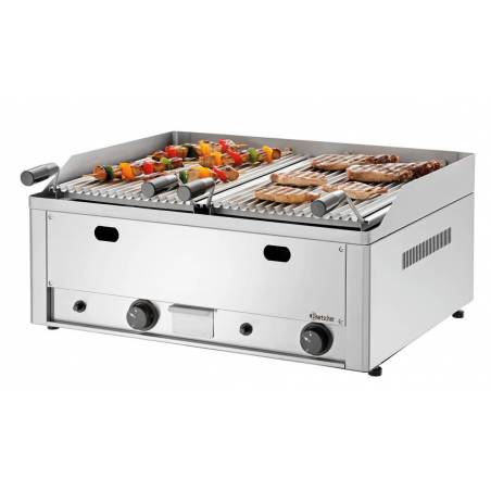 Grill avec pierres de lave gaz 70|L660|AT BARTSCHER Grill with lava stones