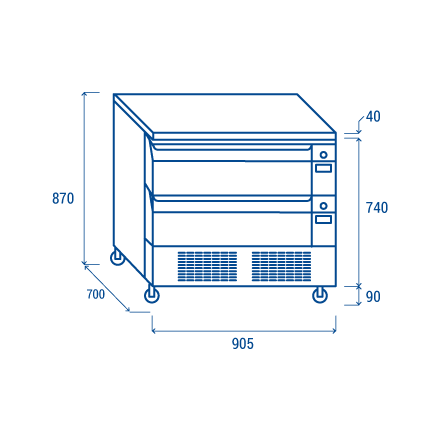 Soubassement réfrigéré mixte DWT92 COOL HEAD Soubassements réfrigérés