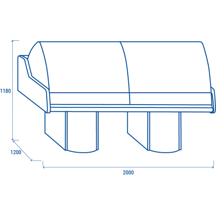 Comptoir de présentation à poissons WFH 200 COOL HEAD Comptoirs d'exposition à poissons
