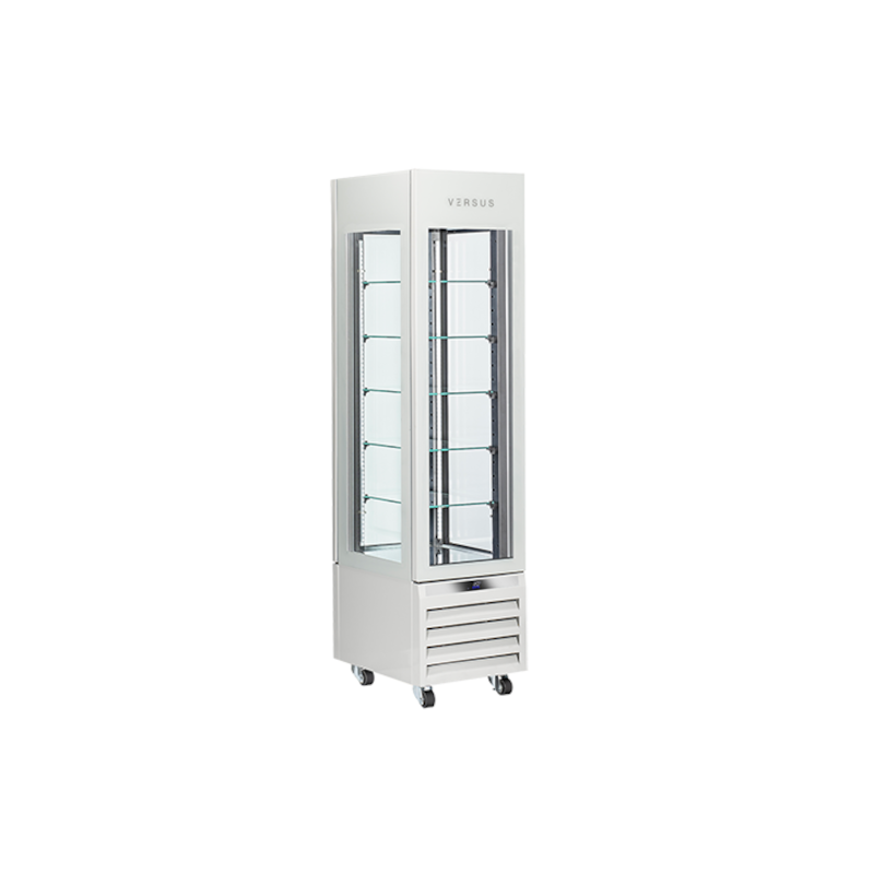 Vitrine panoramique réfrigérée pâtisserie VRP304W|Blanche VERSUS Vitrines à gâteaux