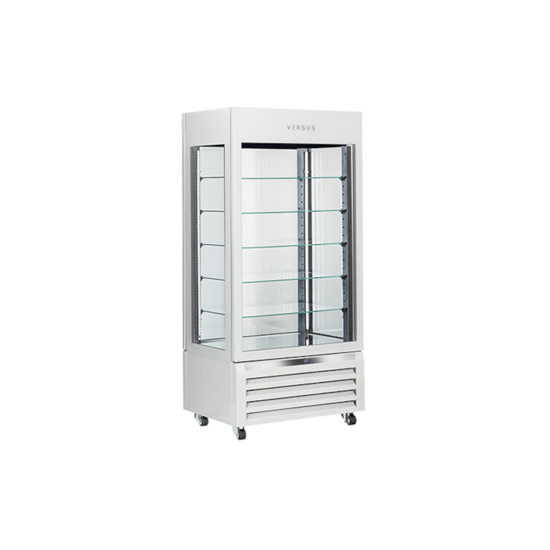 Vitrine panoramique réfrigérée pâtisserie VRP604W|Blanche VERSUS Vitrines à gâteaux