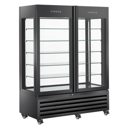 Vitrine panoramique réfrigérée pâtisserie VRP804B|Noire VERSUS Vitrines à gâteaux