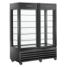 Panoramic refrigerated pastry display case VRP804B|Black VERSUS Rotating cake cases