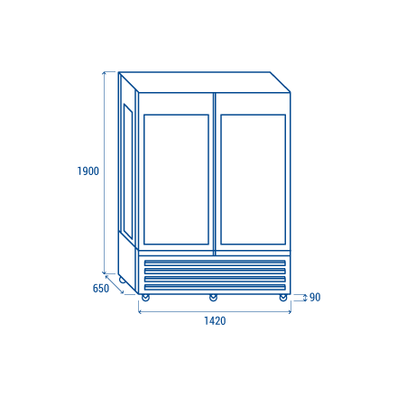 Vitrine panoramique réfrigérée pâtisserie VRP804B|Noire VERSUS Vitrines à gâteaux