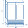Vitrine panoramique réfrigérée pâtisserie VRP804B|Noire VERSUS Vitrines à gâteaux