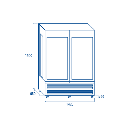 Panoramic display freezer VFP 804W | White VERSUS Vitrines à entremets glacés