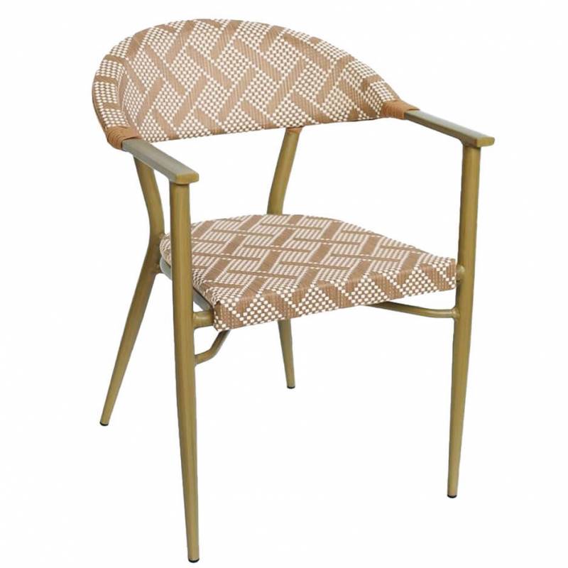 Fauteuil BERCY | Blanc & Caramel  Salle