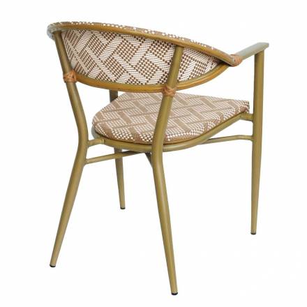 Fauteuil BERCY | Blanc & Caramel  Salle