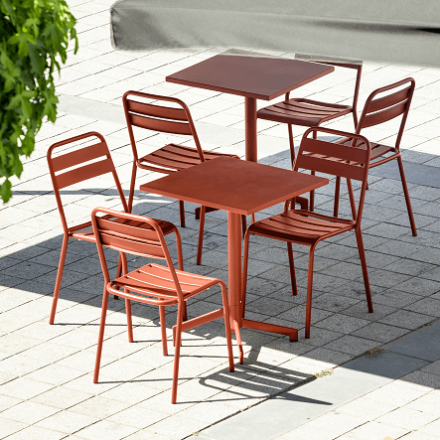 Chaise BASTILLE | Anthracite  CHAISES EN ALUMINIUM