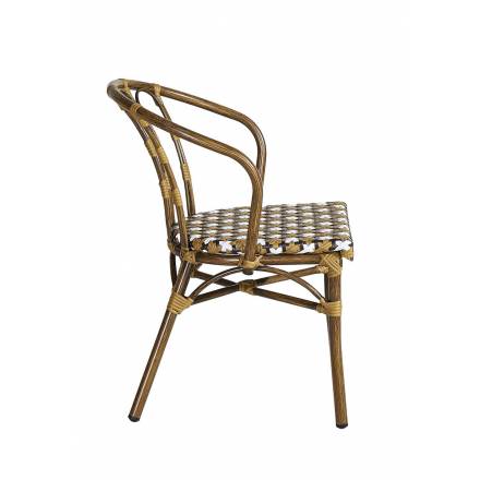 CLICHY Chair | Camel, White and Brown  Gamme ANDORRE/BEAULIEU