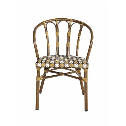 CLICHY Chair | Camel, White and Brown  Gamme ANDORRE/BEAULIEU