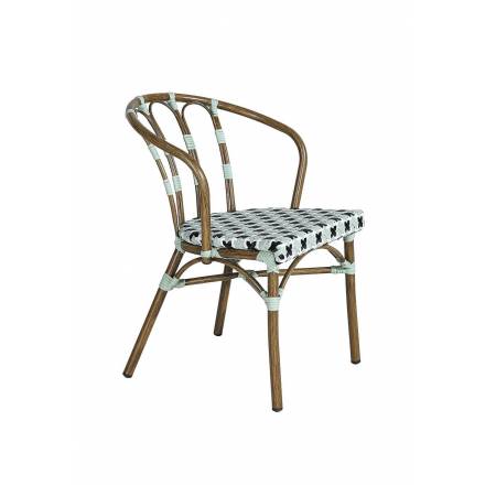 CLICHY Chair | Pale Green, Black & White  Gamme ANDORRE/BEAULIEU