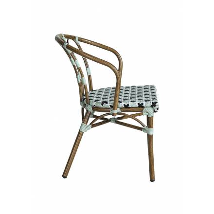 CLICHY Chair | Pale Green, Black & White  Gamme ANDORRE/BEAULIEU