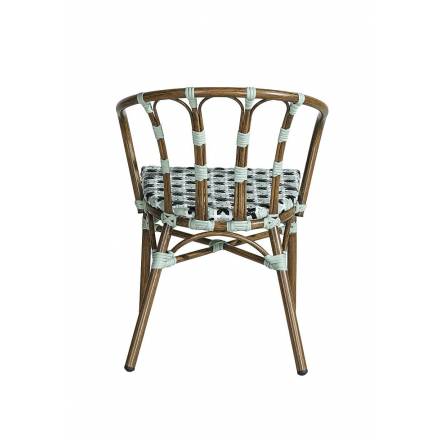 Fauteuil CLICHY | Vert Pâle, Noir & Blanc  CHAISES PARISIENNES