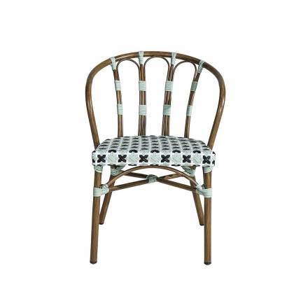 CLICHY Chair | Pale Green, Black & White  Gamme ANDORRE/BEAULIEU