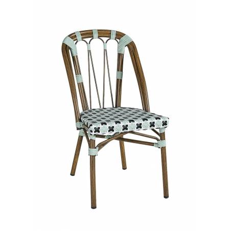AUTEUIL Chair | Pale Green, Black & White  Gamme ANDORRE/BEAULIEU