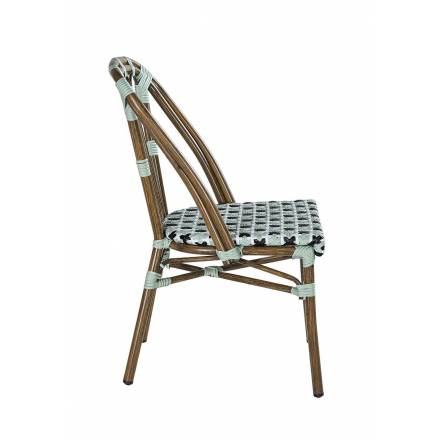 AUTEUIL Chair | Pale Green, Black & White  Gamme ANDORRE/BEAULIEU