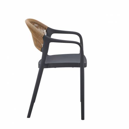 Fauteuil ROTTERDAM | Anthracite  CHAISES EN POLYPROPYLÈNE