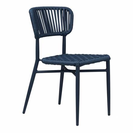 Chaise MARBELLA | Bleu Abysse  CHAISES EN TOILE/CORDE