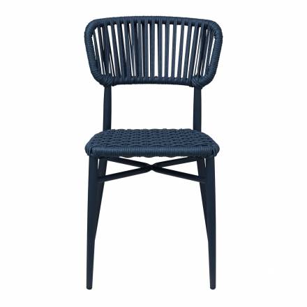 Chaise MARBELLA | Bleu Abysse  CHAISES EN TOILE/CORDE