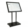 BLACK STAR XXL menu holder 8xA4 on stand SECURIT Information Displays