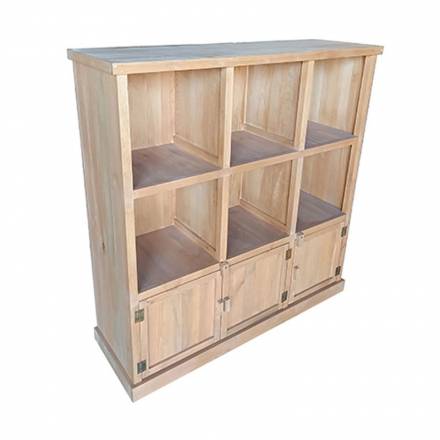 Présentoir MADERA 6 cases + 3 portes  Meubles de présentation