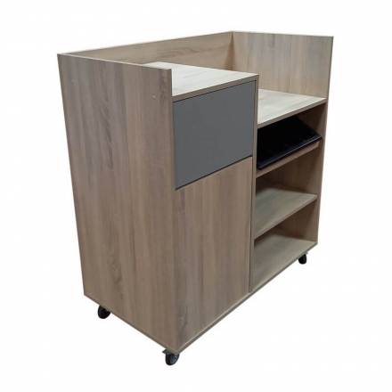 OTALYS Trolley & Bin Combo | Chianti oak LIGNE CHR SERVICE TROLLEYS