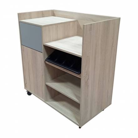OTALYS Trolley & Bin Combo | Chianti oak LIGNE CHR SERVICE TROLLEYS