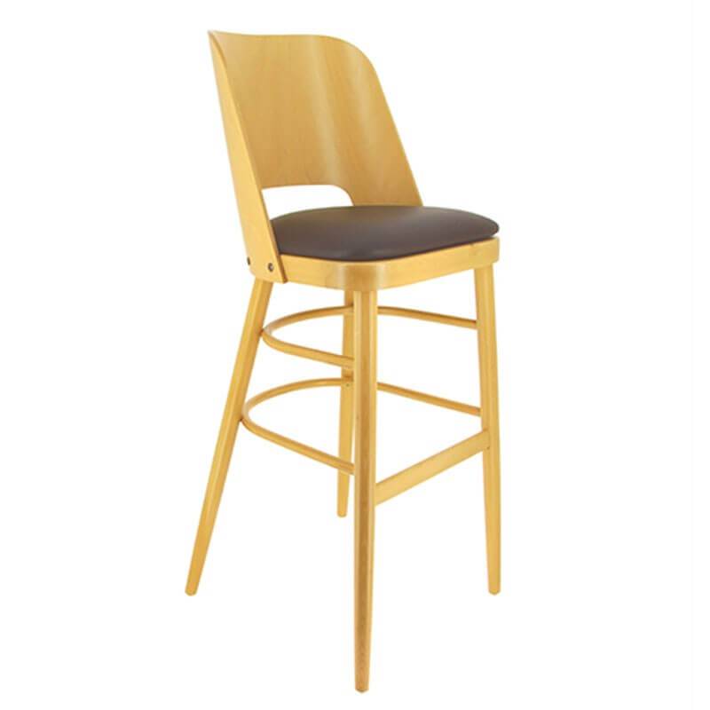 COLISÉE Bar Stool | Natural & Chocolate LIGNE CHR INDOOR CHAIRS