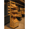 Présentoir boulangerie en osier  MEUBLES DE PRÉSENTATION