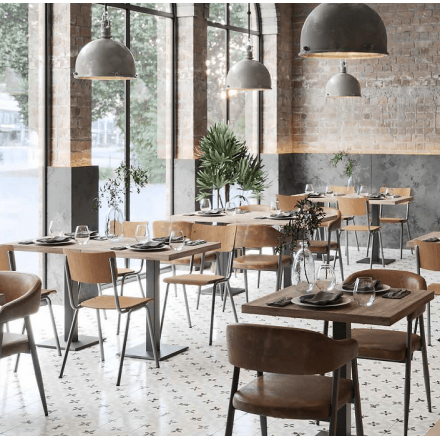 Plateau stratifié HALIFAX TABAC 24mm | 60x60cm BE EXPRESS Plateaux de table