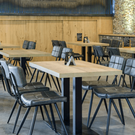 Plateau stratifié HALIFAX NATUREL 46mm | 60x60cm BE EXPRESS Plateaux de table