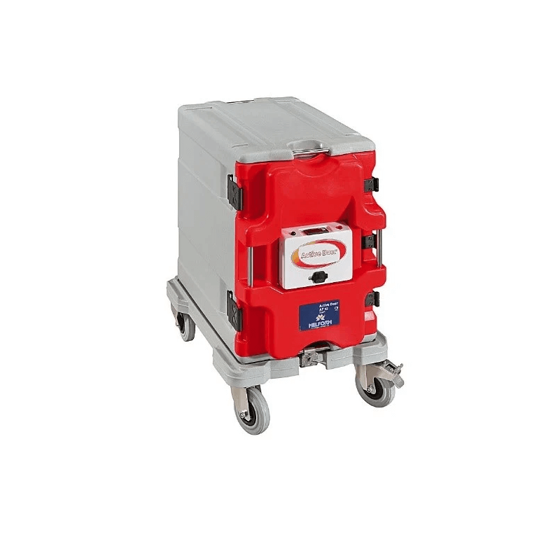 Kit conteneur chauffant THERMAX AF12 + chariot | Numérique MELFORM Coffres isothermes à ouverture frontale