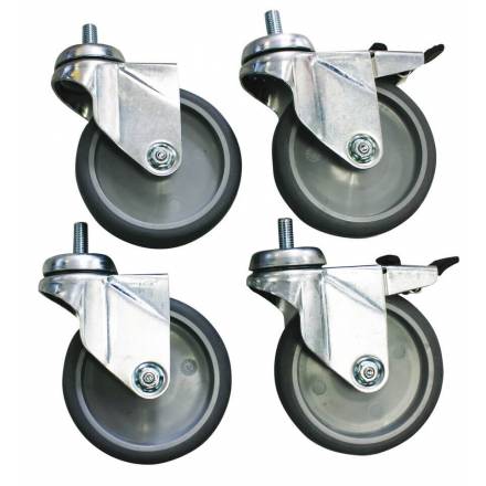 Roulettes ø125mm pour table de travail inox L2G Accessoires