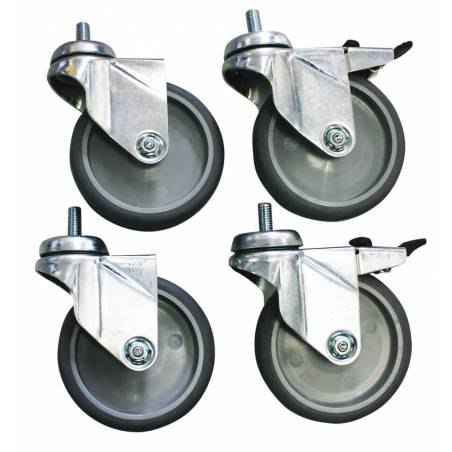 Roulettes ø125mm pour table de travail inox L2G Accessoires