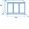 Refrigerated back bar COOL HEAD 320L | BBC330S COOL HEAD Refrigerated back bar