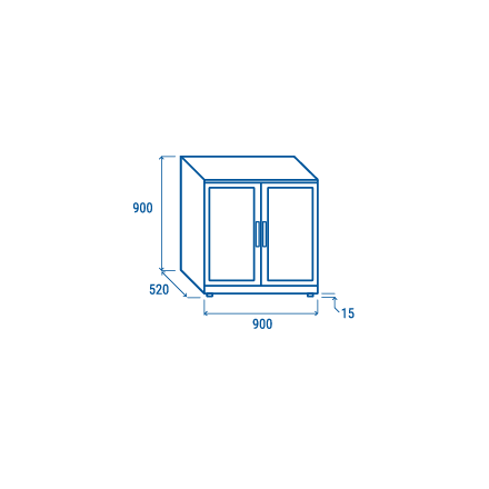 COOL HEAD refrigerated back bar 201L | BBC 208H COOL HEAD Refrigerated back bar